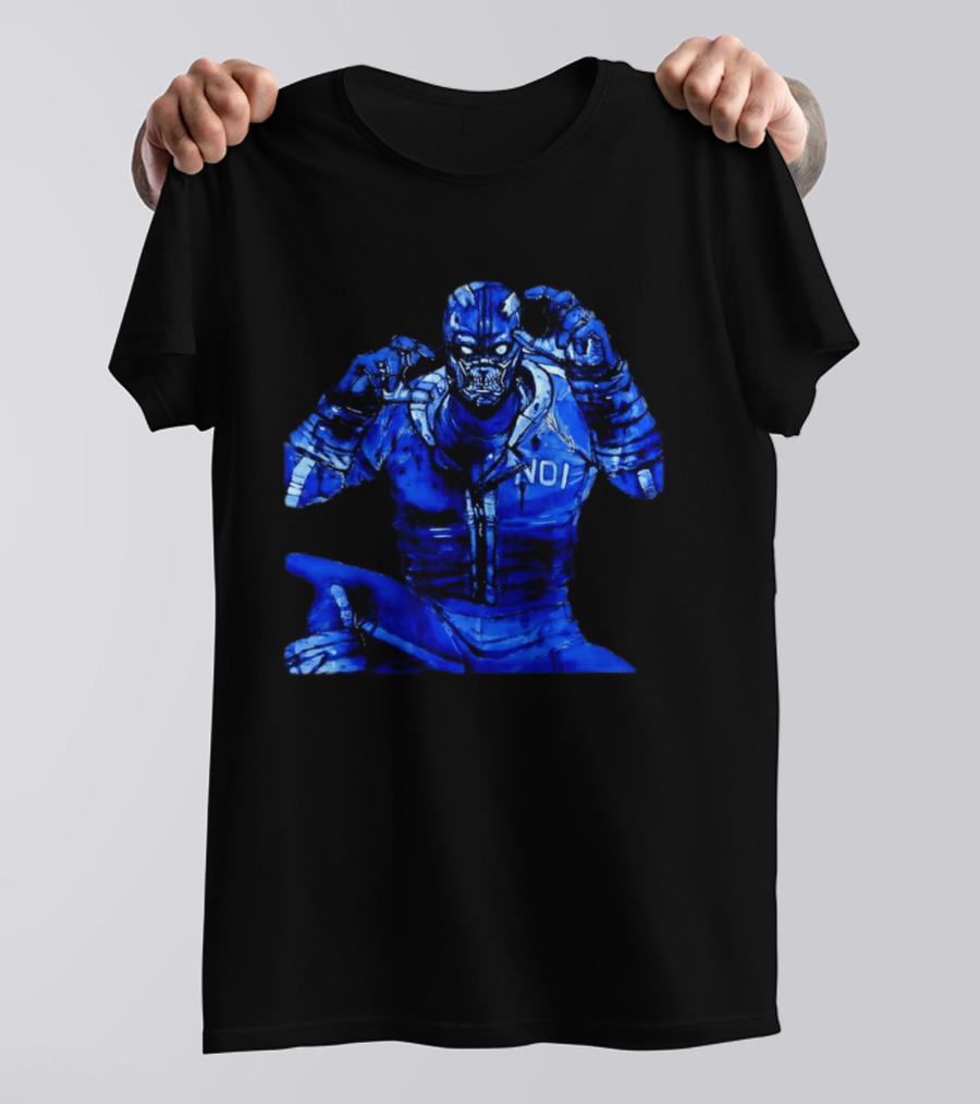 Cyberpunk Demon NDI Blue Warrior T-Shirt