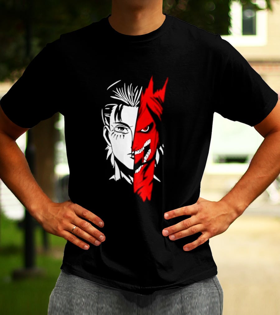 Eren Yeager Attack Titan Split Face The Rumbling 2026 Anime Manga T-Shirt