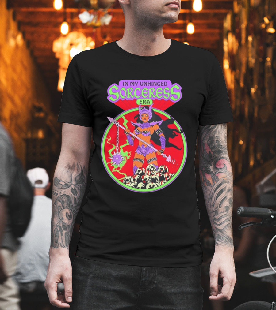 In My Unhinged Sorceress Era Warrior Witch Skulls T-Shirt