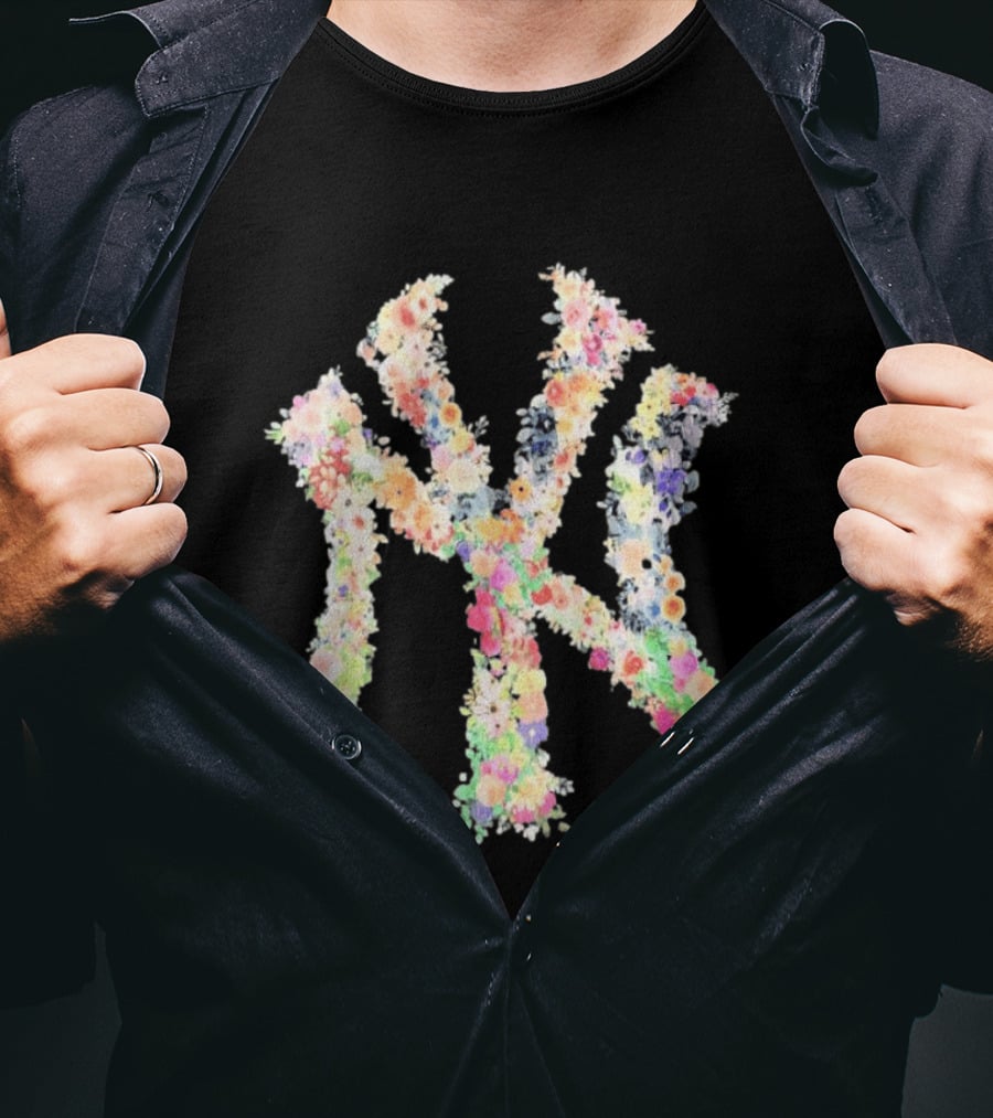New York Yankees NY Floral Pattern Blossoms T-Shirt