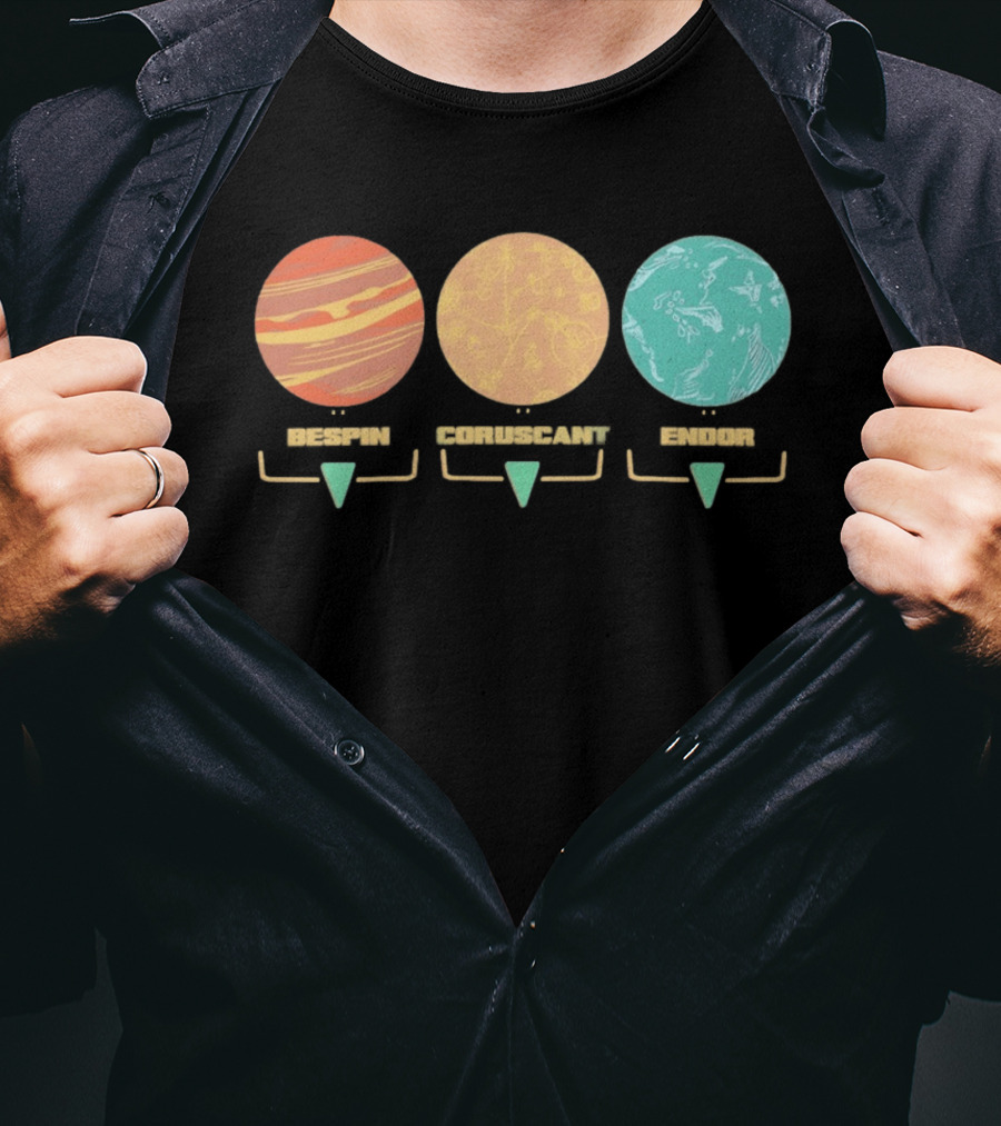 Bespin Coruscant Endor Star Wars Planet T-Shirt