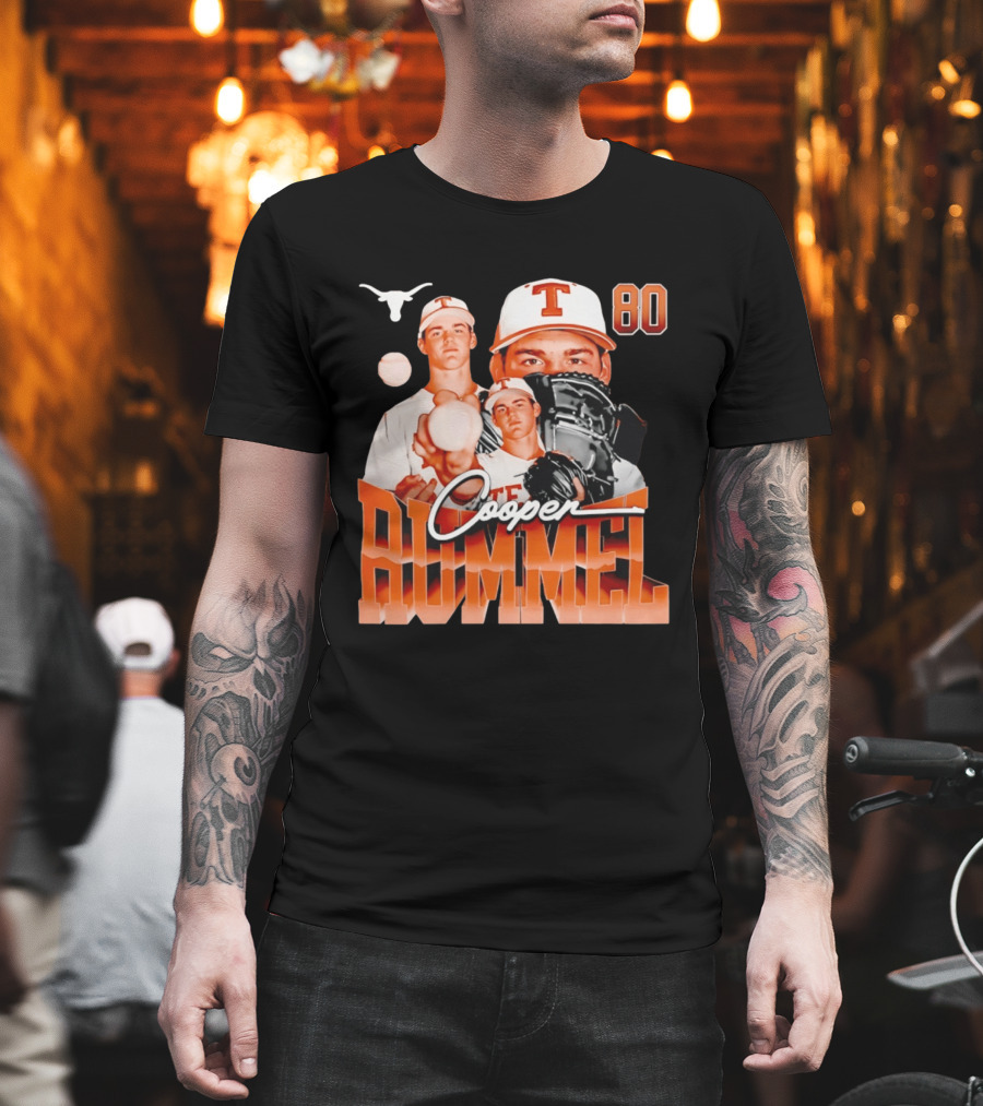 Texas Longhorns Cooper Rummel Baseball Collage 80 T-Shirt