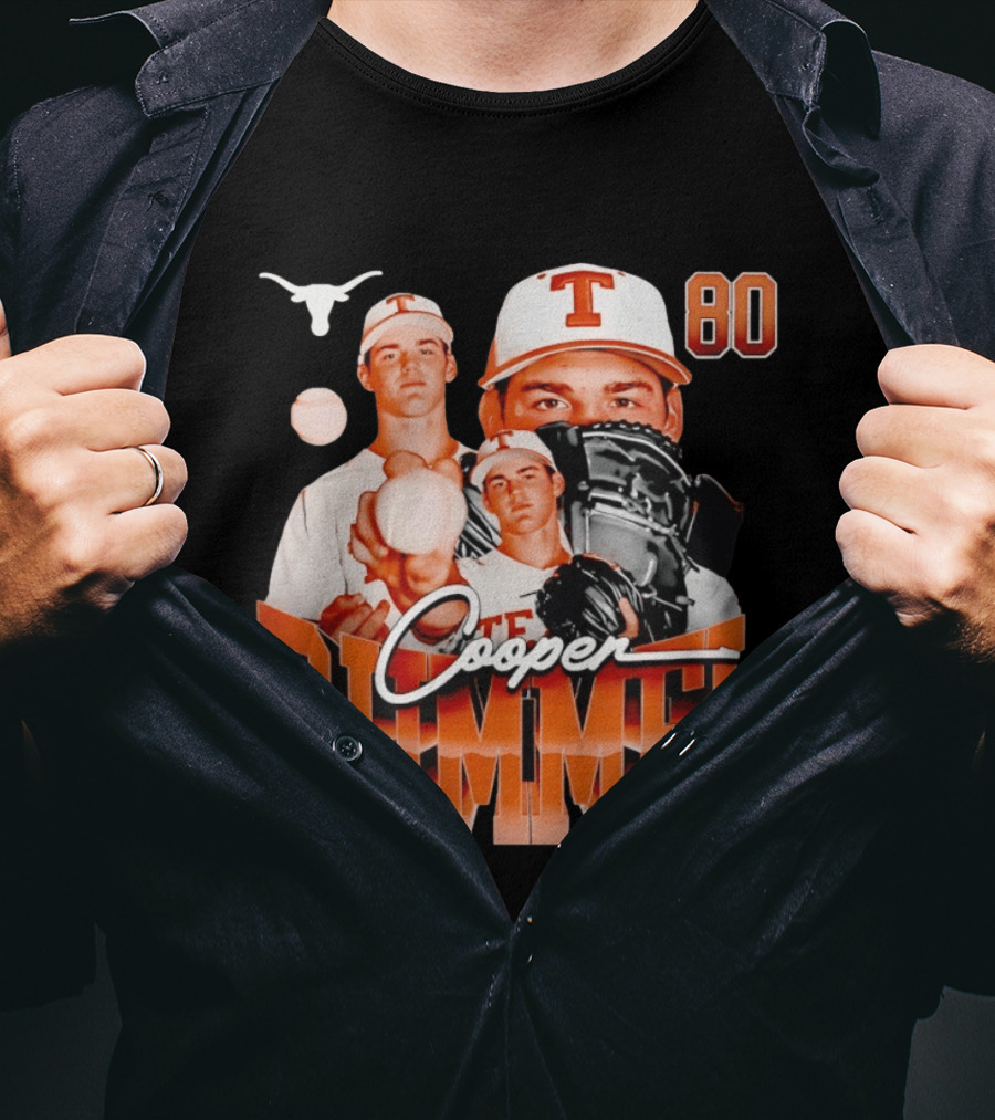Texas Longhorns Cooper Rummel Baseball Collage 80 T-Shirt