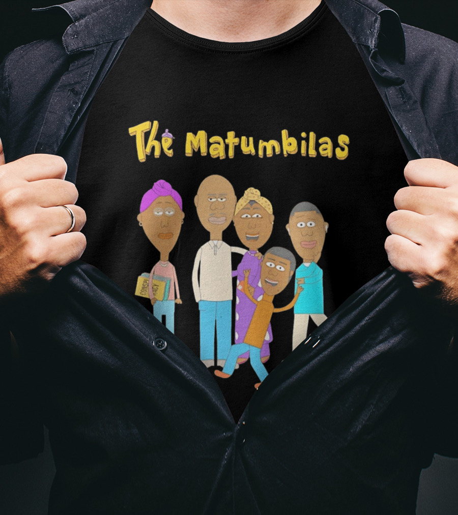 The Matumbilas Family Cartoon Conspiracy Animated Book Characters T-Shirt