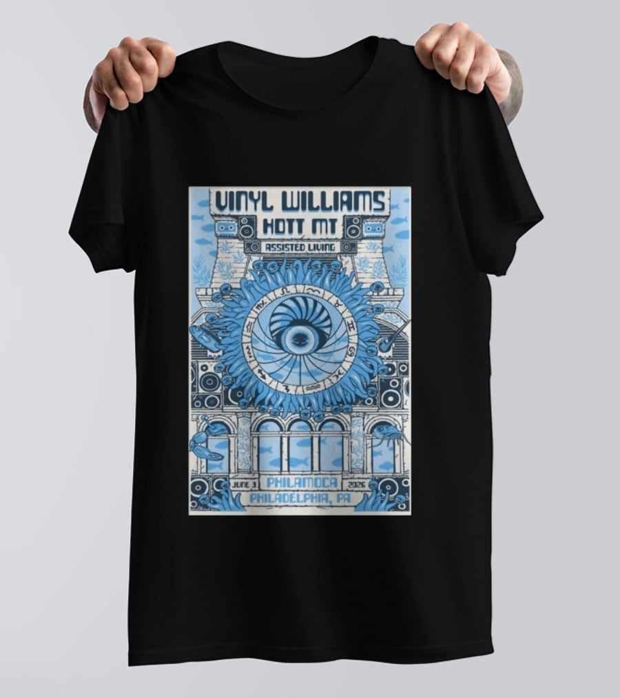 Vinyl Williams Hott MT Assisted Living PhilaMOCA Philadelphia PA June 3 2026 Tour T-Shirt