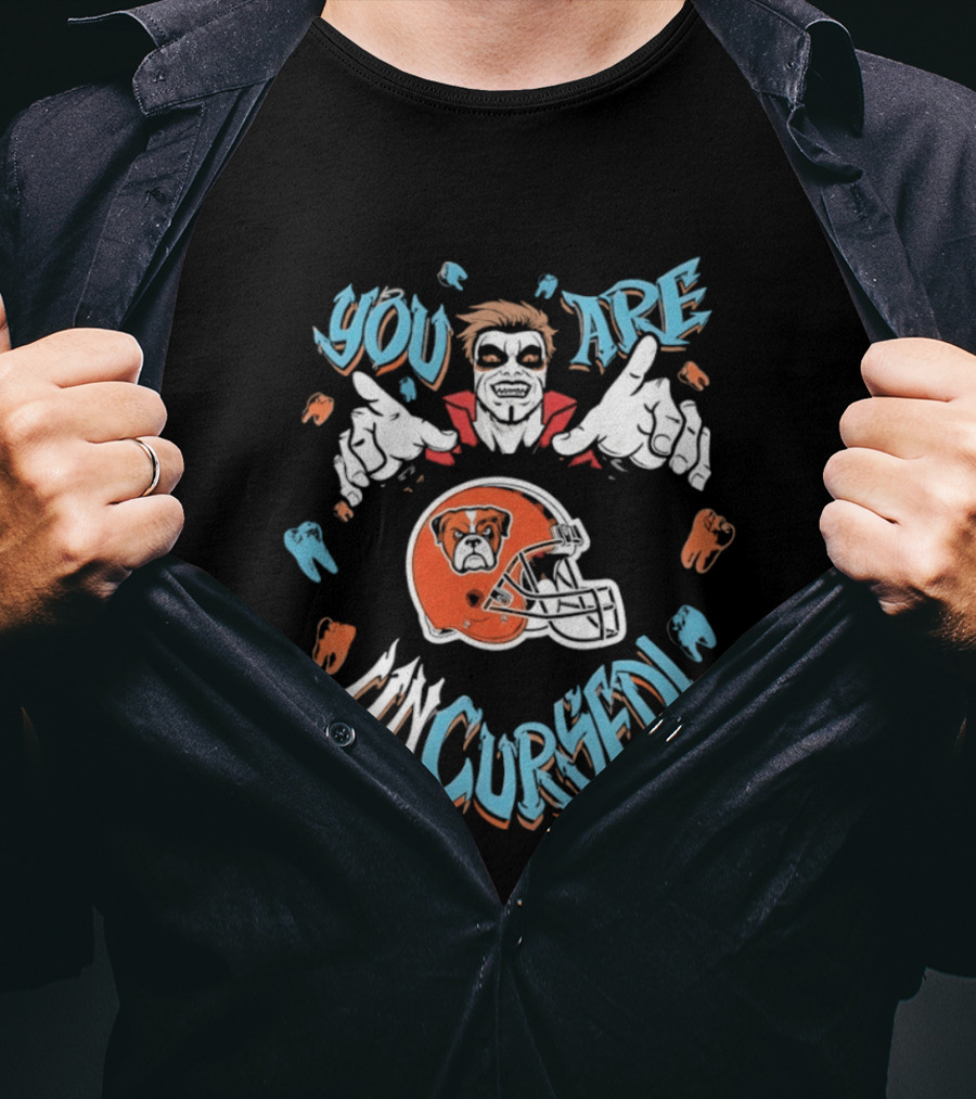 WWE Danhausen You Are Uncursed Cleveland Browns Collaboration T-Shirt