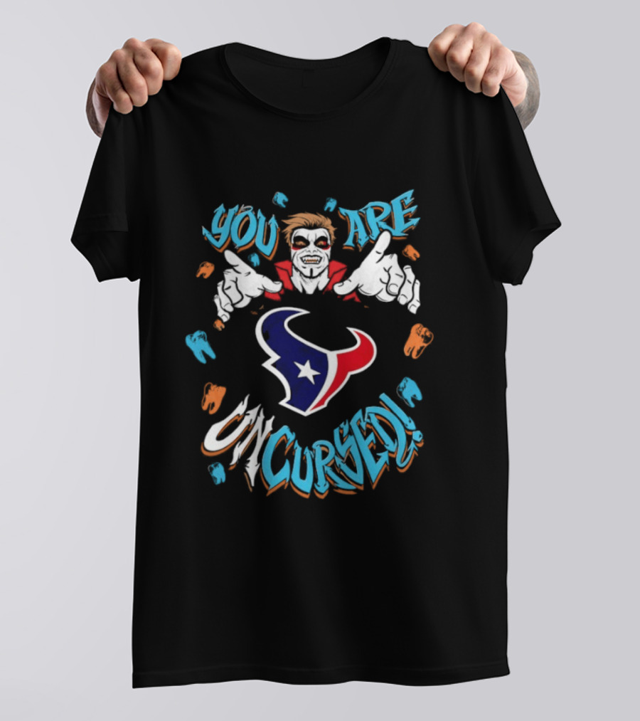 WWE Danhausen Houston Texans You Are Uncursed Collaboration T-Shirt