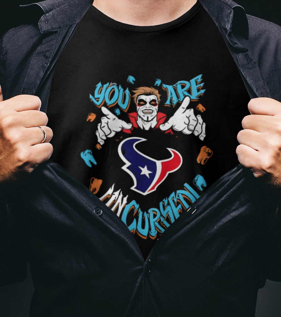 WWE Danhausen Houston Texans You Are Uncursed Collaboration T-Shirt