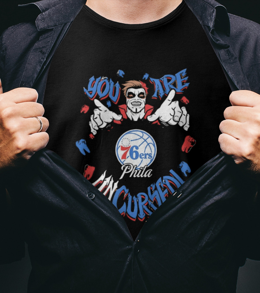 WWE Drops Danhausen X Philadelphia 76ers Phila You Are Uncursed T-Shirt