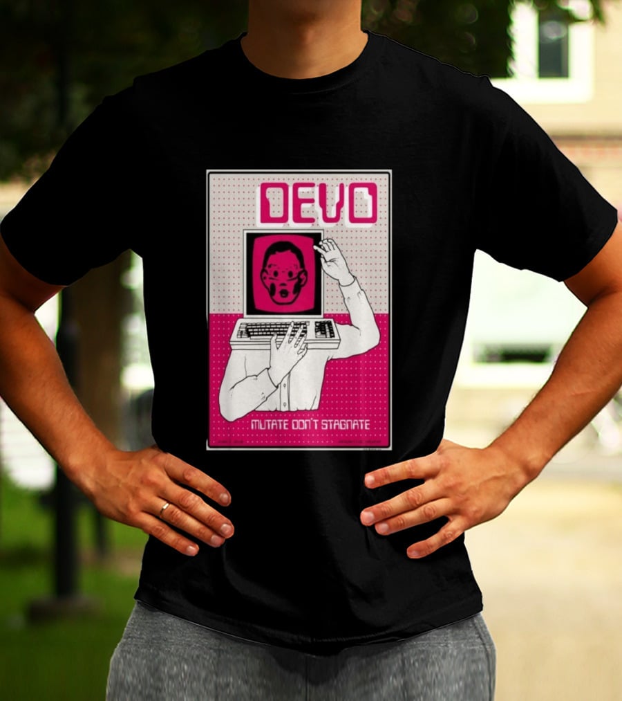 June 03 2026 Devo Concert Akron Civic Theatre Mutate Don't Stagnate T-Shirt