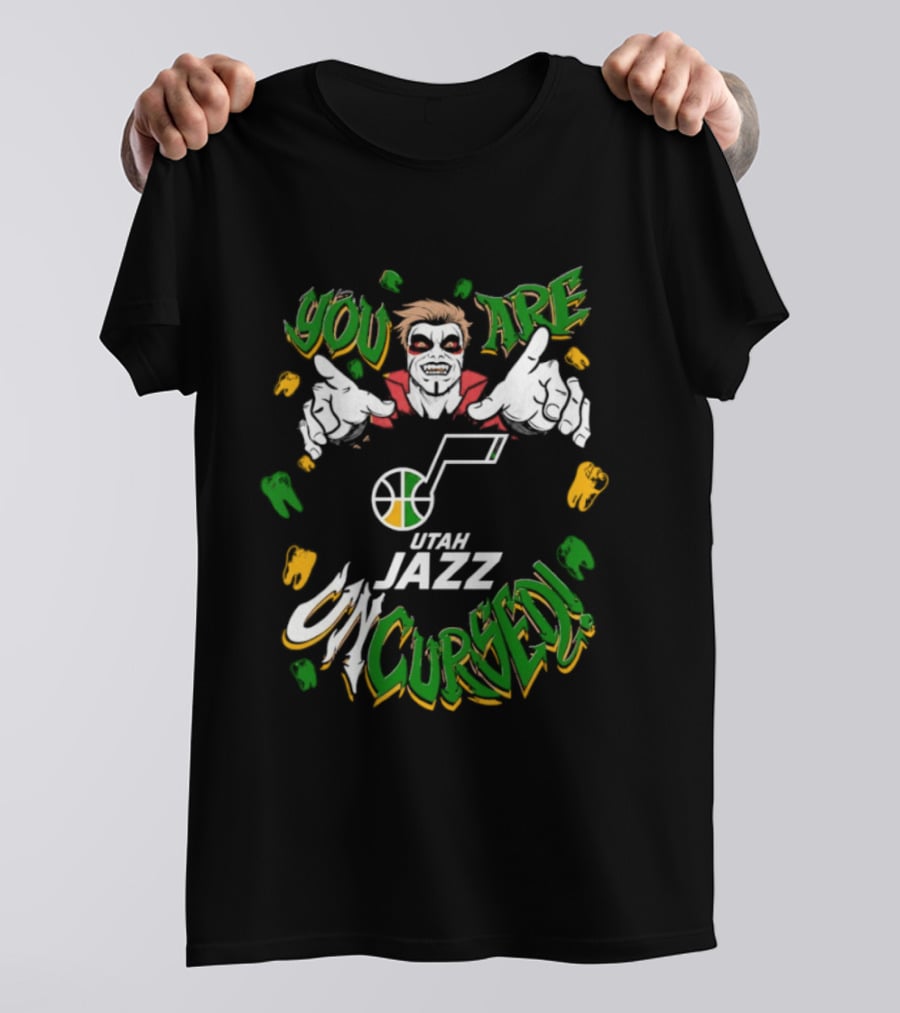 Utah Jazz You Are Uncursed WWE Danhausen Collaboration T-Shirt