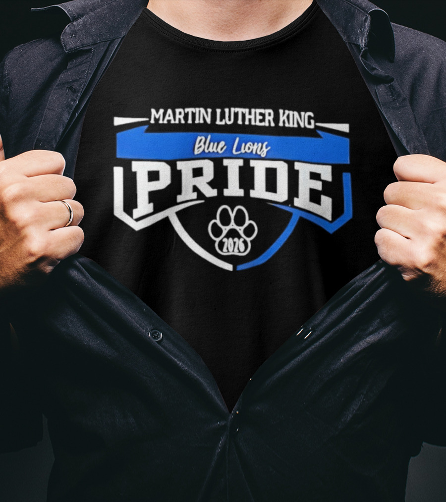Martin Luther King Blue Lions Pride 2026 Paw T-Shirt