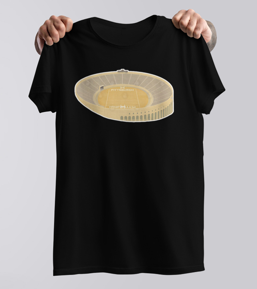 Pittsburgh Historic Football Stadium Architectural T-Shirt