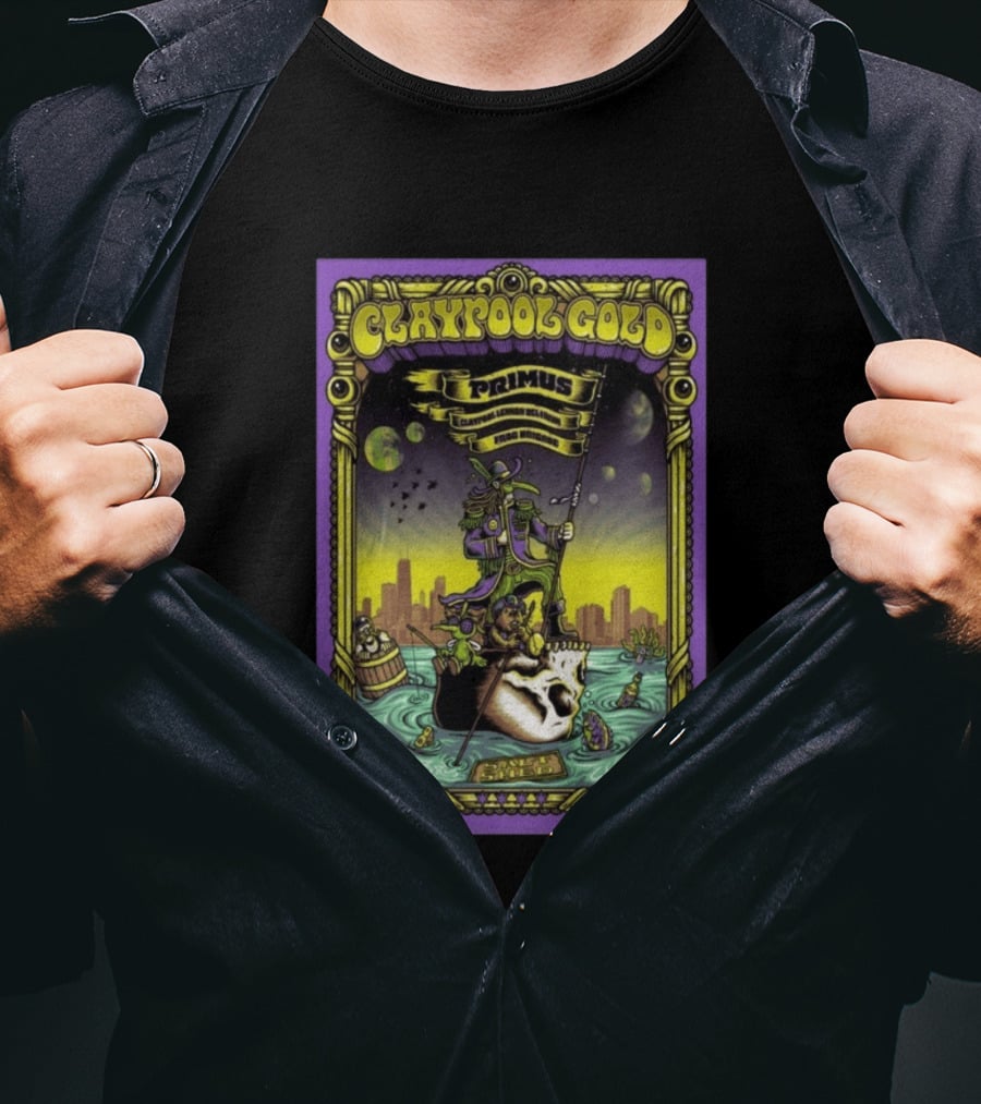 Claypool Lennon Delirium Frog Brigade Primus June 3 2026 Chicago IL Concert T-Shirt