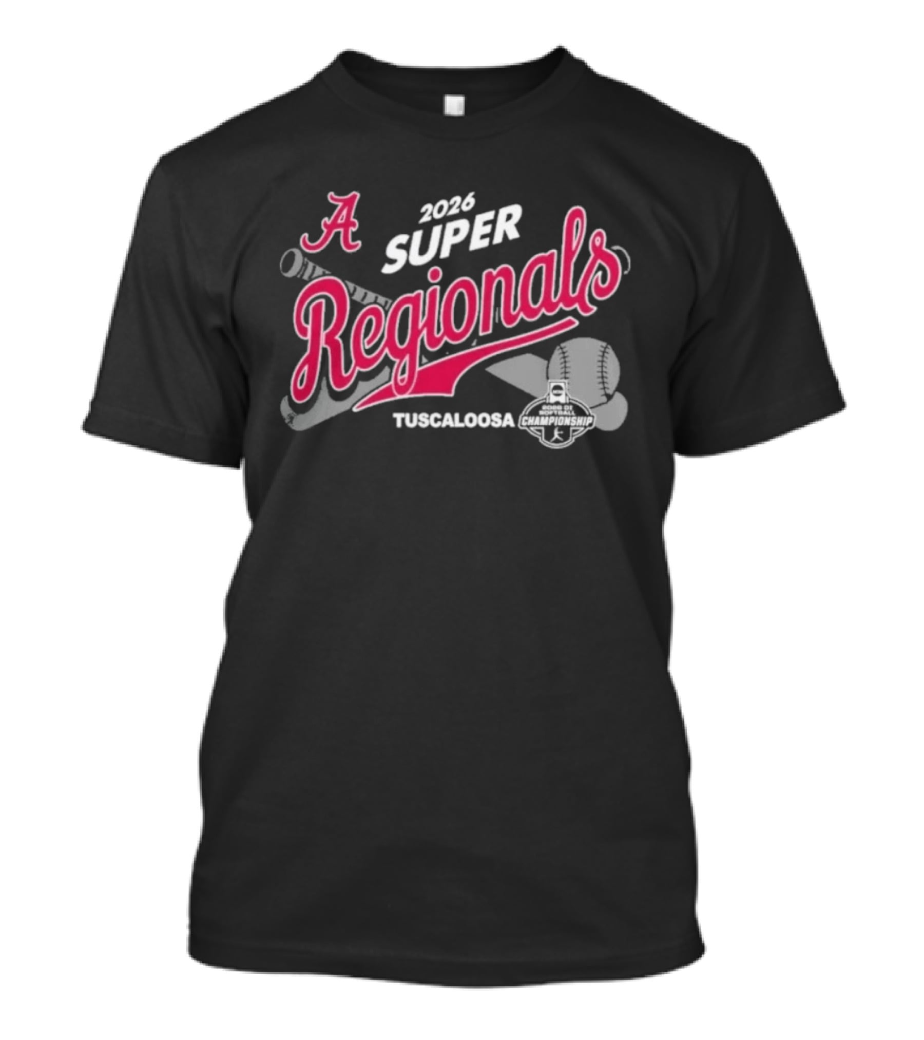 Alabama Crimson Tide 2026 Super Regionals Tuscaloosa Softball T-Shirt