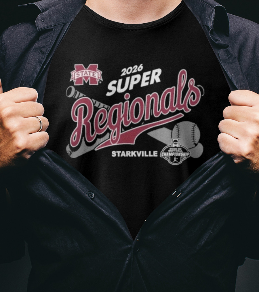 Mississippi State 2026 Super Regionals Starkville Bulldogs T-Shirt