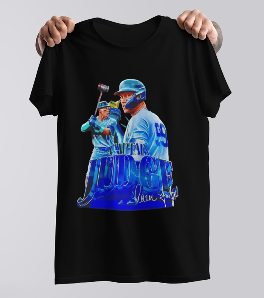Captain Judge Aaron Judge 99 Yankees Baseball Signature T-Shirt
