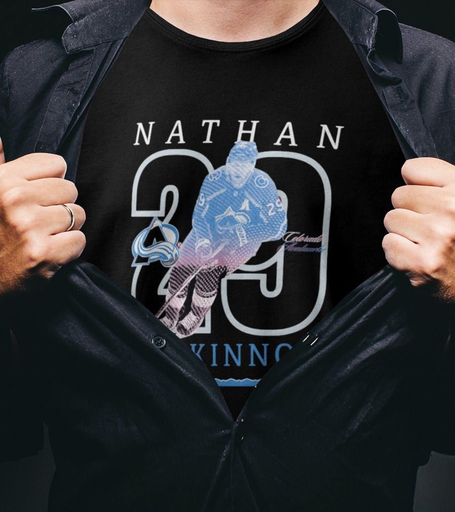 Nathan MacKinnon 29 Colorado Avalanche NHL Player Sports Fan Gear T-Shirt