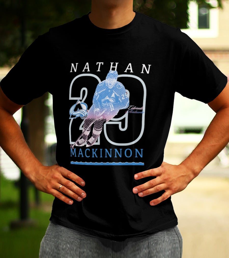 Nathan MacKinnon 29 Colorado Avalanche NHL Player Sports Fan Gear T-Shirt