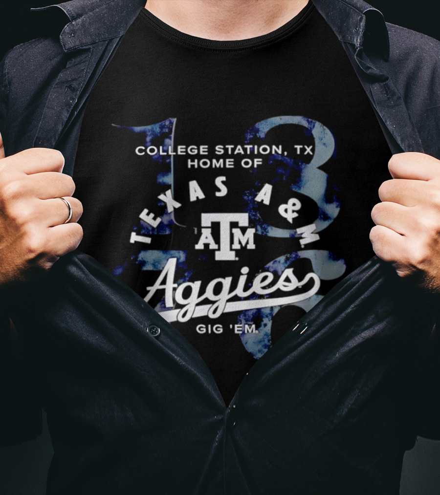 Texas A&M Aggies Gig 'em College Station TX Home Of 1876 T-Shirt