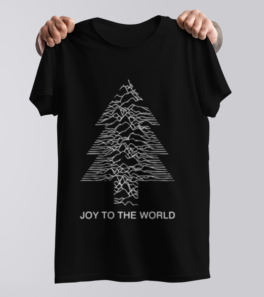 Unknown Pleasures Joy To The World Christmas Tree T-Shirt