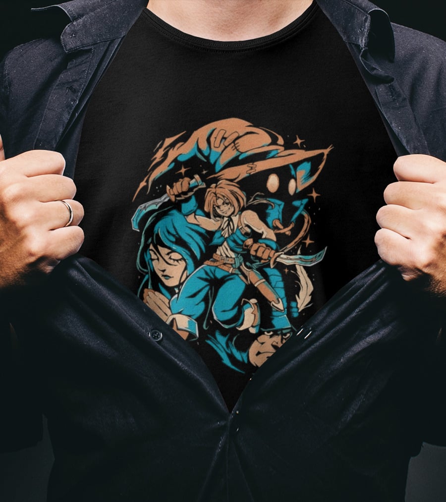 Zidane Tribal Vivi Ornitier Garnet Til Alexandros XVII Adelbert Steiner Thief From Another World Iconic Adventure Characters T-Shirt