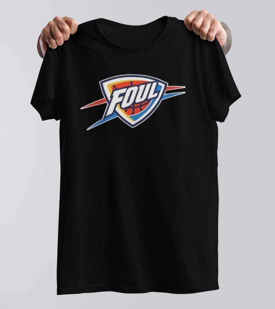 Oklahoma City Thunder Foul Basketball SGA Two Free Throws 2 Sided T-Shirt