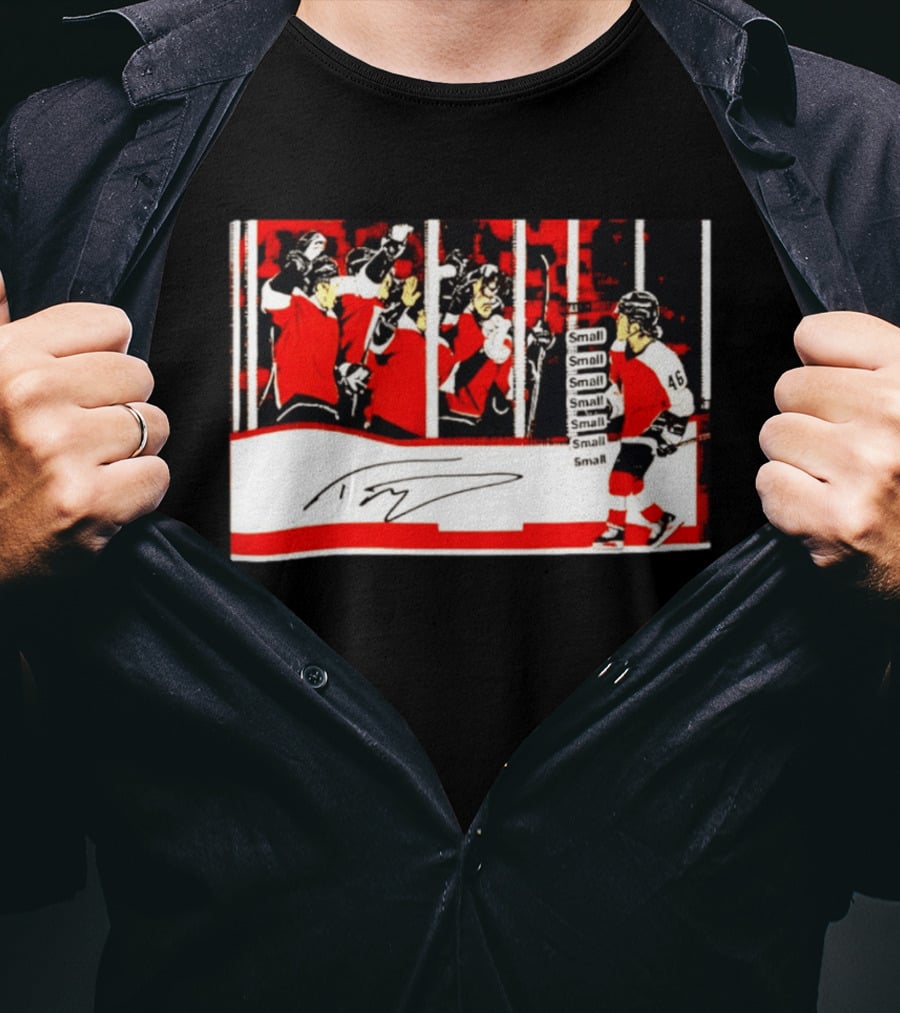 Philadelphia Flyers Hockey Team Celebration Frozen Victory Small T-Shirt