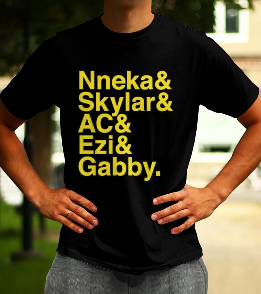 Nneka Skylar AC Ezi Gabby Seattle Storm WNBA 2025 Ampersand Stars T-Shirt
