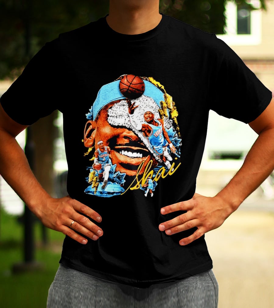 Shai Gilgeous Alexander Oklahoma City Thunder Basketball NBA Sports Fan Gear T-Shirt