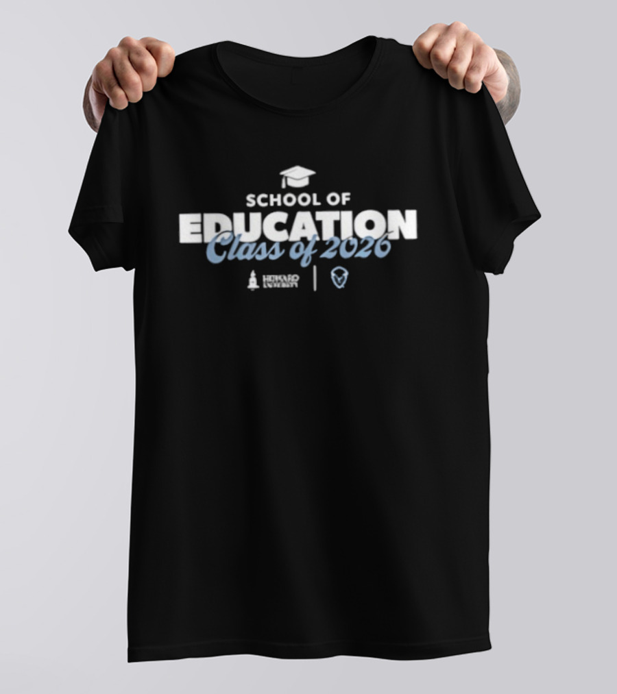 Howard University School Of Education Class Of 2026 Graduation Cap T-Shirt
