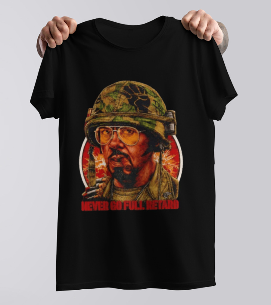 Kirk Lazarus Tropic Thunder Never Go Full Retard T-Shirt
