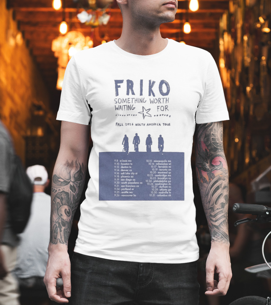 Friko Something Worth Waiting For 2026 North America Tour Dates And Cities T-Shirt