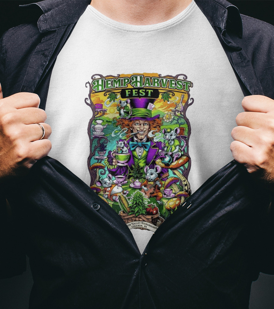 Hemp Harvest Fest 2026 Lebanon Valley Fairgrounds Tea Party T-Shirt