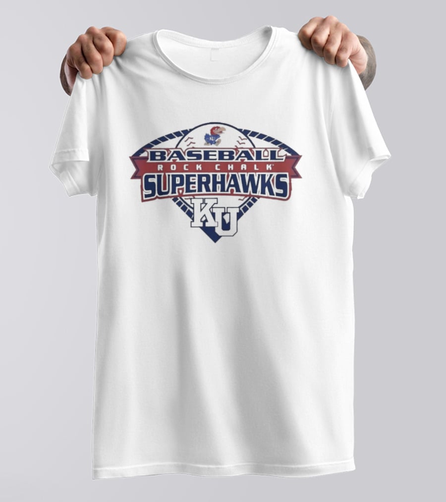 Kansas Jayhawks Baseball Rock Chalk SuperHawks KU T-Shirt