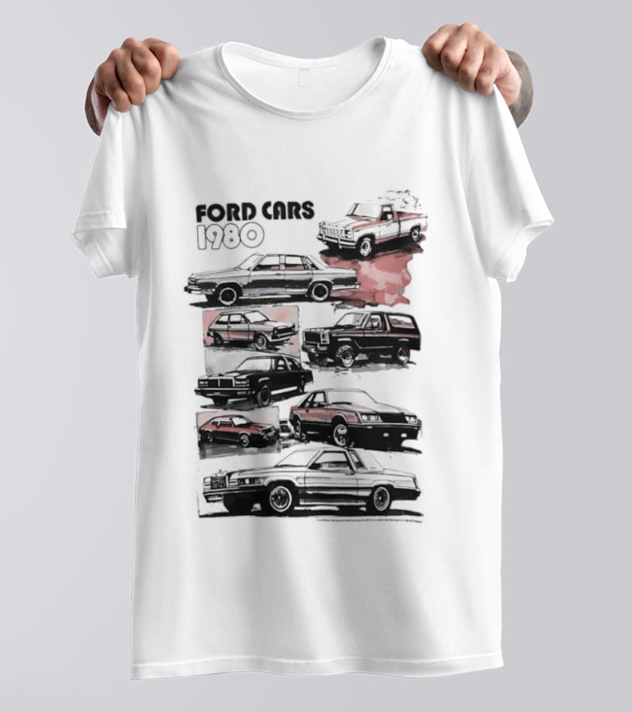 Ford Cars 1980 F Series Bronco Mustang Thunderbird Classic Collection T-Shirt