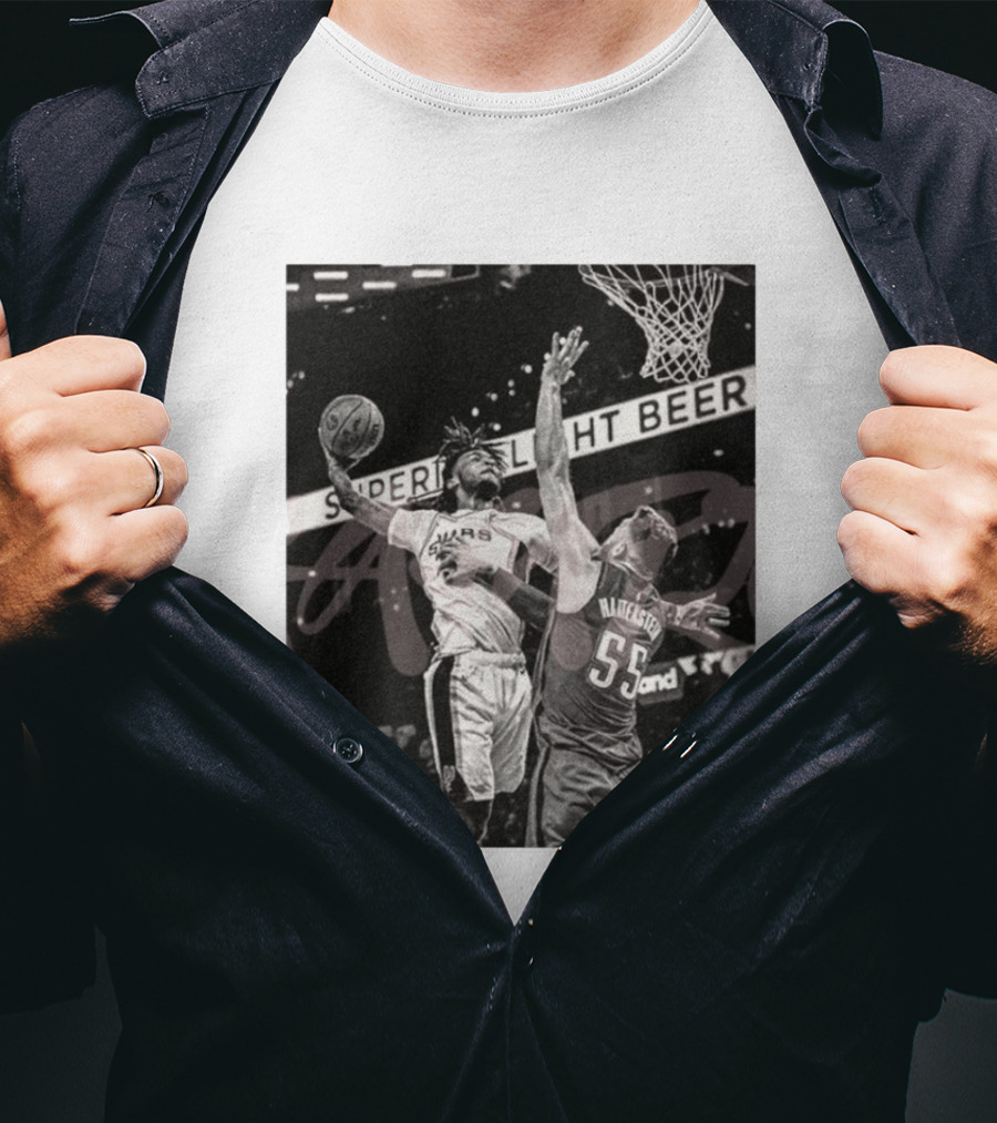San Antonio Spurs Basketball Hartenstein 55 Player Action Photo Sport Superior Light Beer T-Shirt