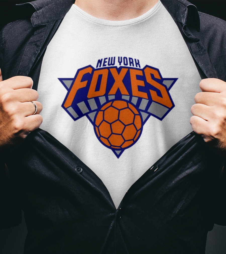 New York Foxes Basketball Soccer Emblem Hybrid T-Shirt