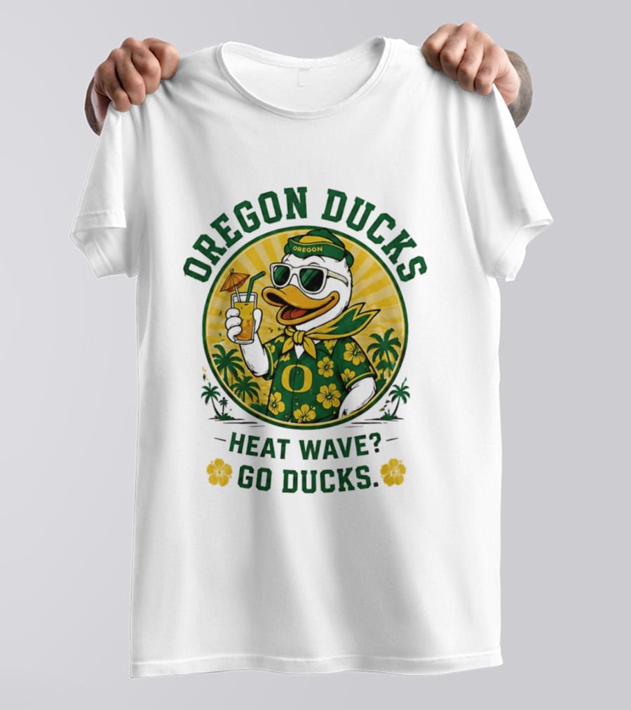 Oregon Ducks Heat Wave Go Ducks Summer Vibe T-Shirt