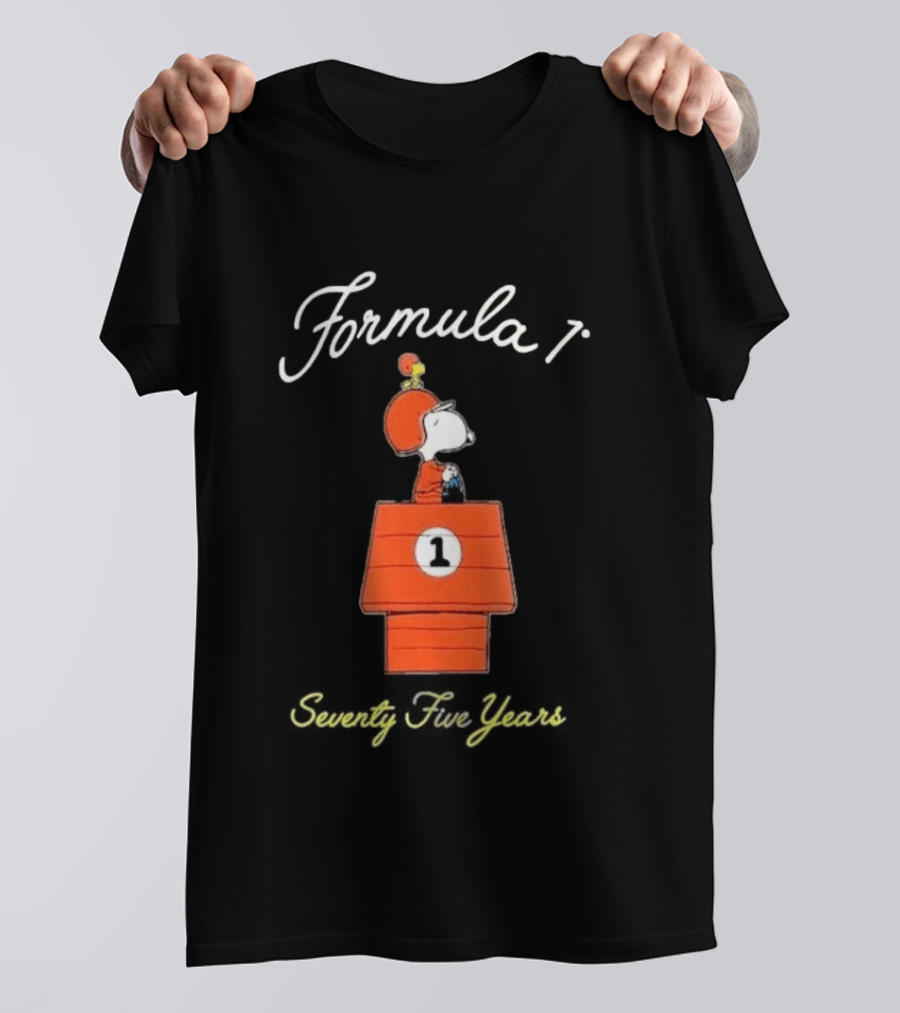 Formula 1 Snoopy Peanuts Dog House Seventy Five Years T-Shirt
