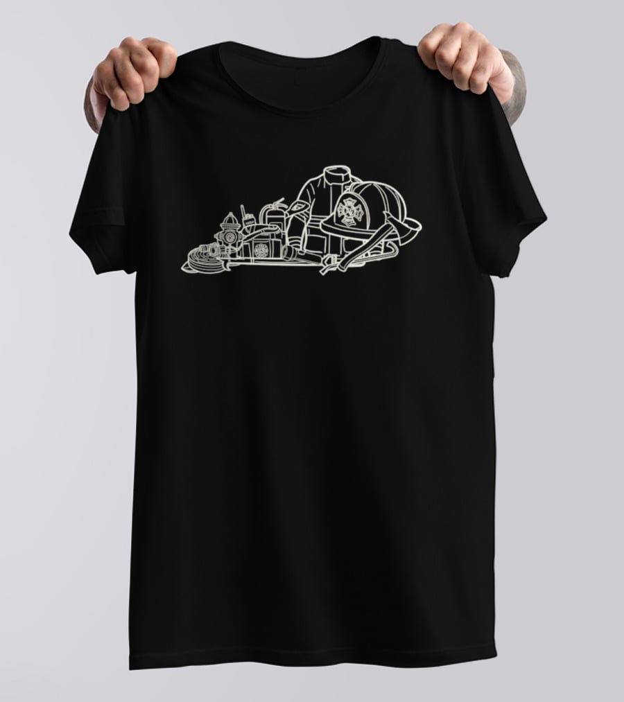 Firefighter Equipment Fire Dept First Responder T-Shirt