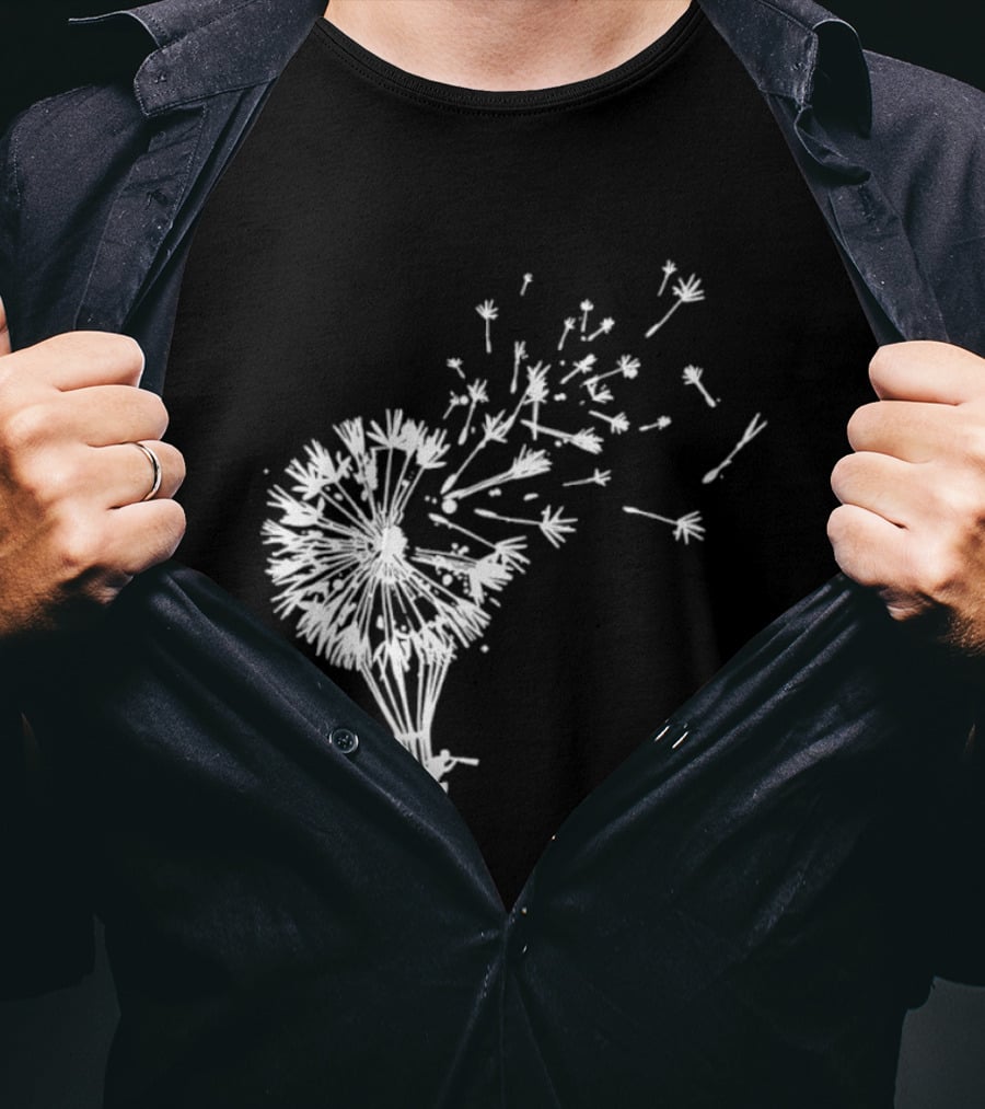 Flower Power Dandelion Fly Away Freedom Nature T-Shirt