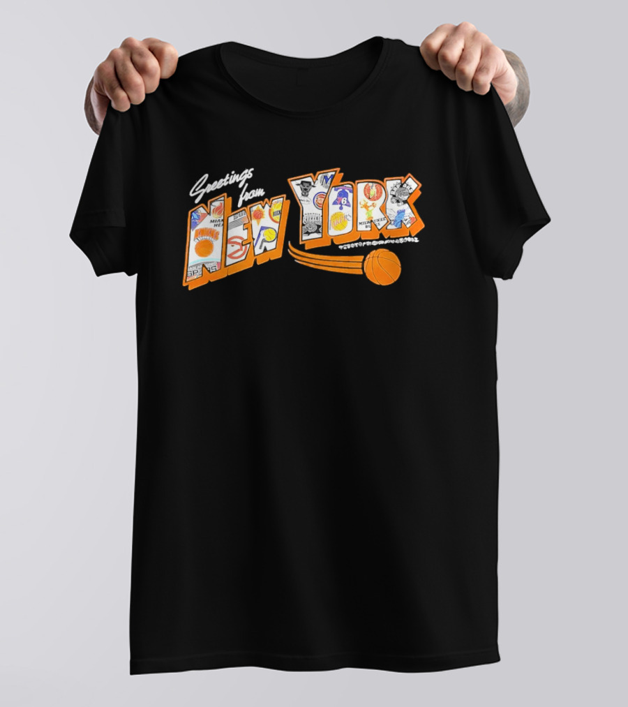 Greetings From New York Basketball NBA Teams 2026 Season T-Shirt