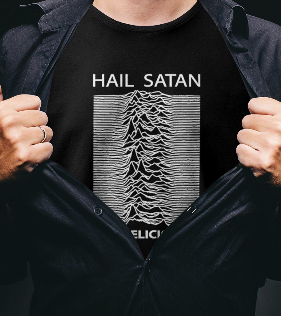 Hail Satan Live Deliciously Unknown Pleasures T-Shirt