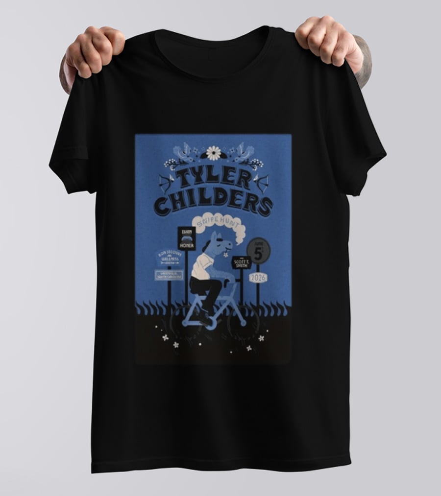Tyler Childers Snipe Hunt Live At Bon Secours Wellness Arena Greenville June 5 2026 T-Shirt