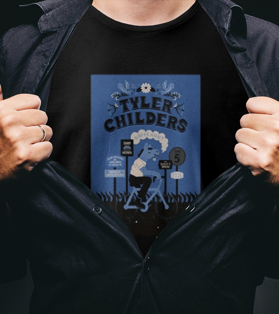 Tyler Childers Snipe Hunt Live At Bon Secours Wellness Arena Greenville June 5 2026 T-Shirt