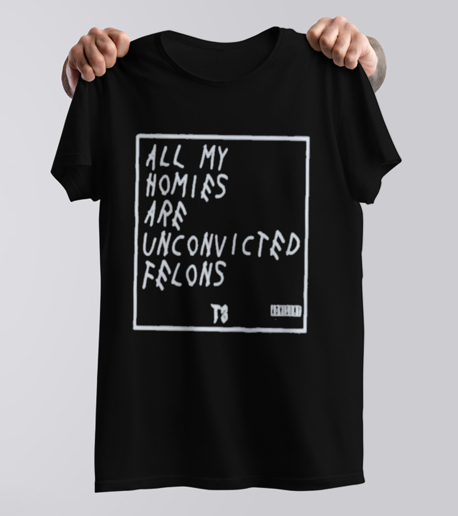 All My Homies Are Unconvicted Felons TS T-Shirt
