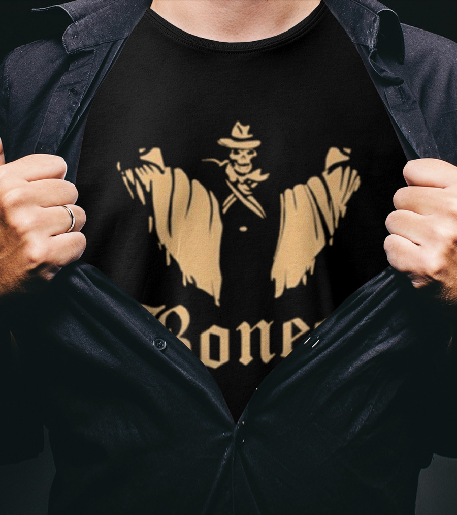 Crossmen Gold Bones Est 1974 Skeleton Cowboy T-Shirt