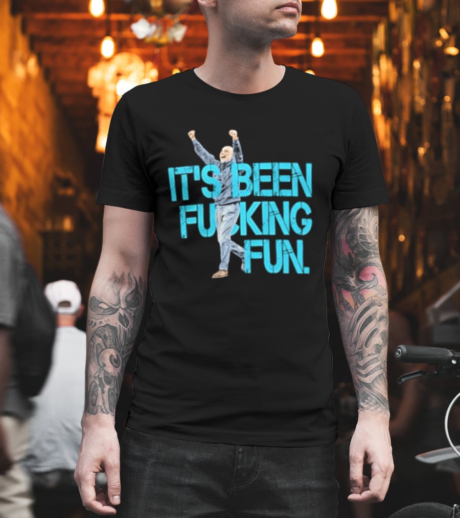 Pep Guardiola Manchester City It's Been Fucking Fun Celebration T-Shirt