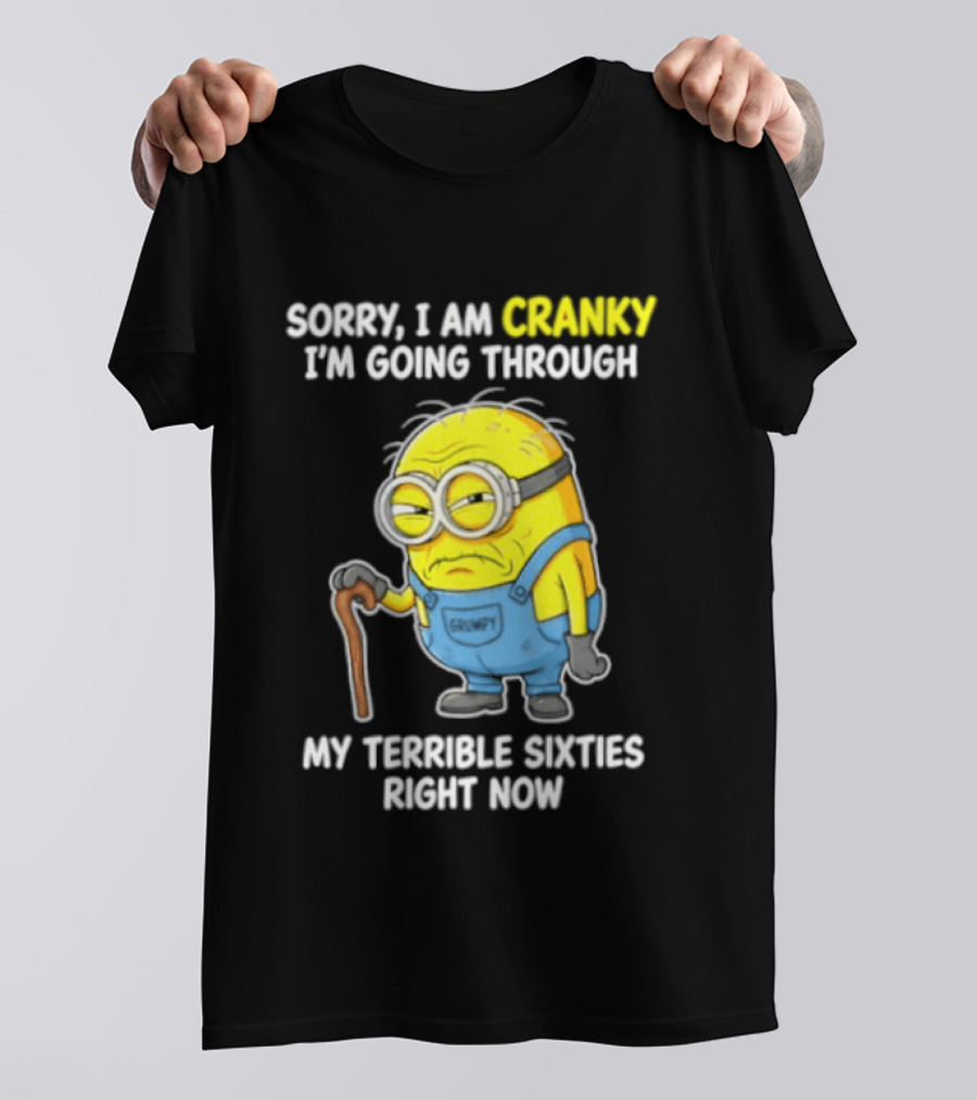 Minion Sorry I Am Cranky Going Through My Terrible Sixties Right Now T-Shirt